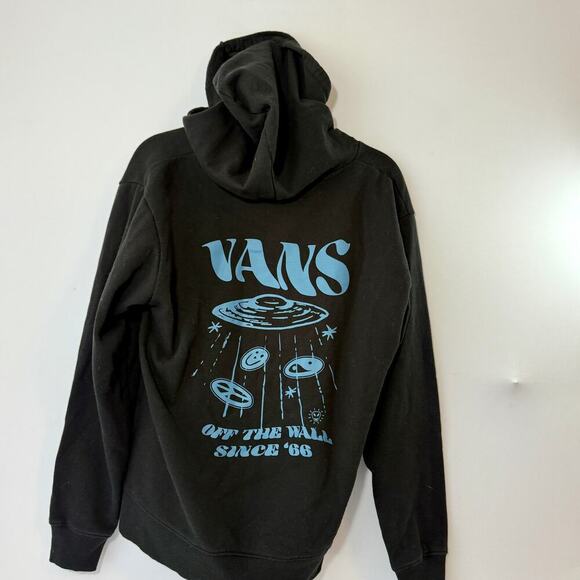 Vans Hoodie Men's Black Pullover Sweatshirt UFO  “Off the Wall Since 66” Size M - Picture 1 of 5